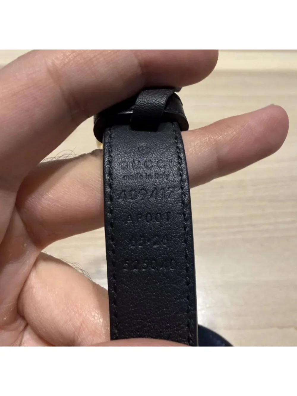 Gucci Marmont Thin Belt 409417 AP 00T Black Leather Size 65